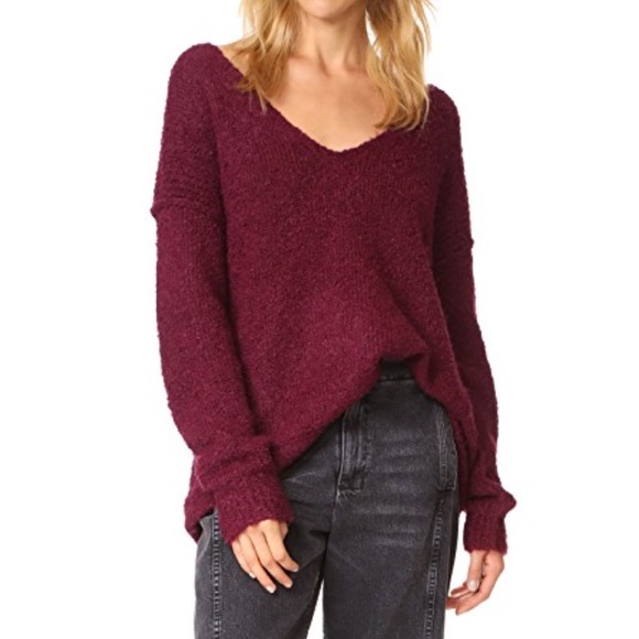 Free People alpaca blend Lofty V-neck sweater - Picture 2 of 8